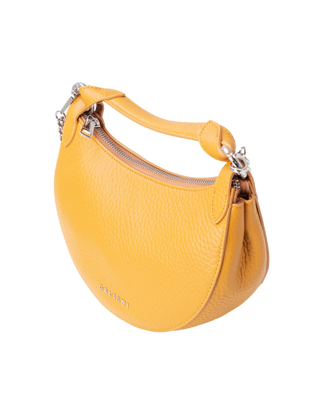 shop ORCIANI  Borsina: Orciani Mini Bag Dumpling Soft in pelle con tracolla.
Tasche: portacarte interno.
Chiusura con zip.
Tracolla rimovibile a catena.
Dettagli finitura ottone dorato.
Dimensioni: Larghezza: 24 cm, Altezza: 16 cm, Profondità: 10 cm.
Composizione: 100% Pelle.
Fabbricata in Italia.. SD0179 SOF-AMBRA number 7932517